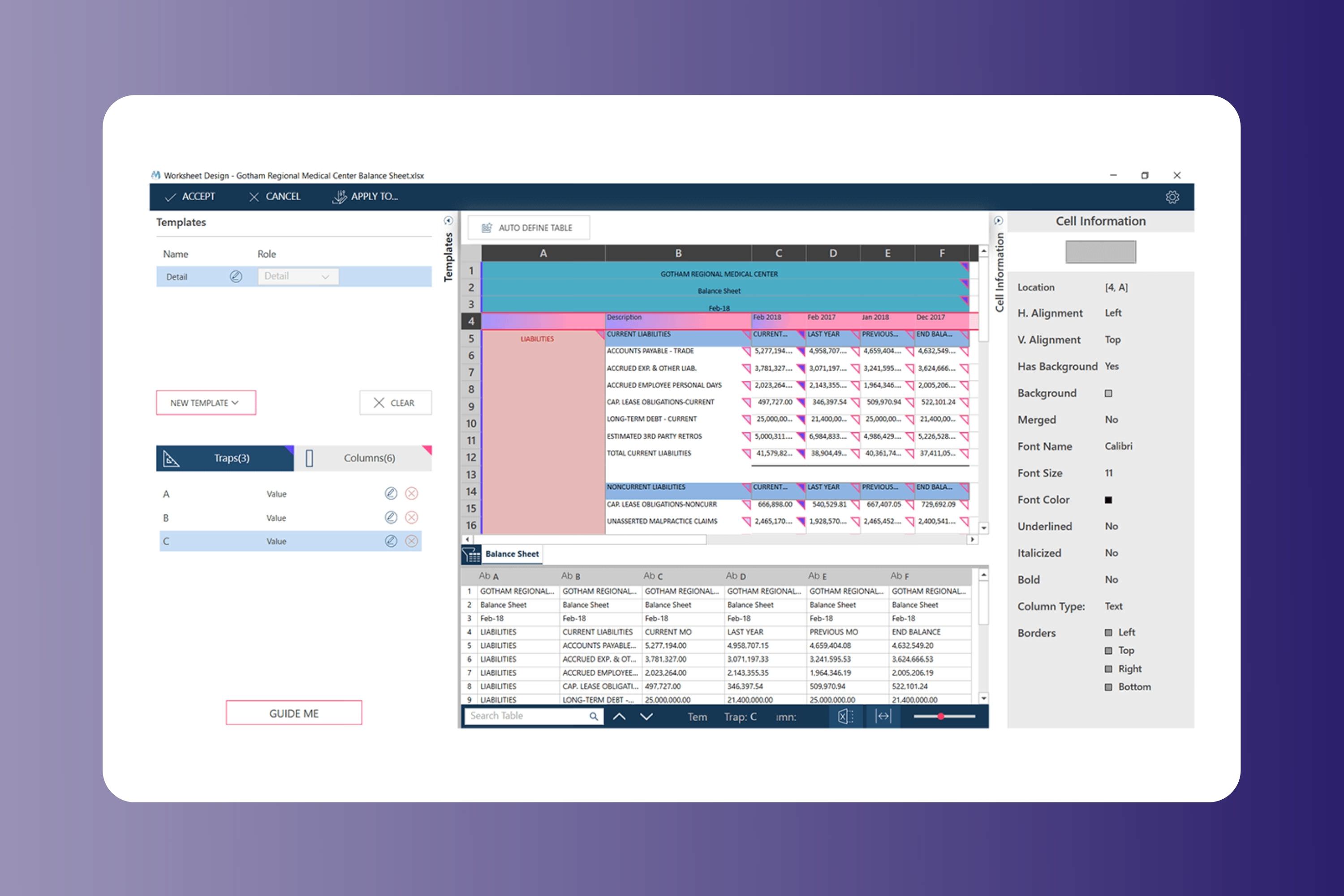 Altair Monarch screenshot - data processing tool