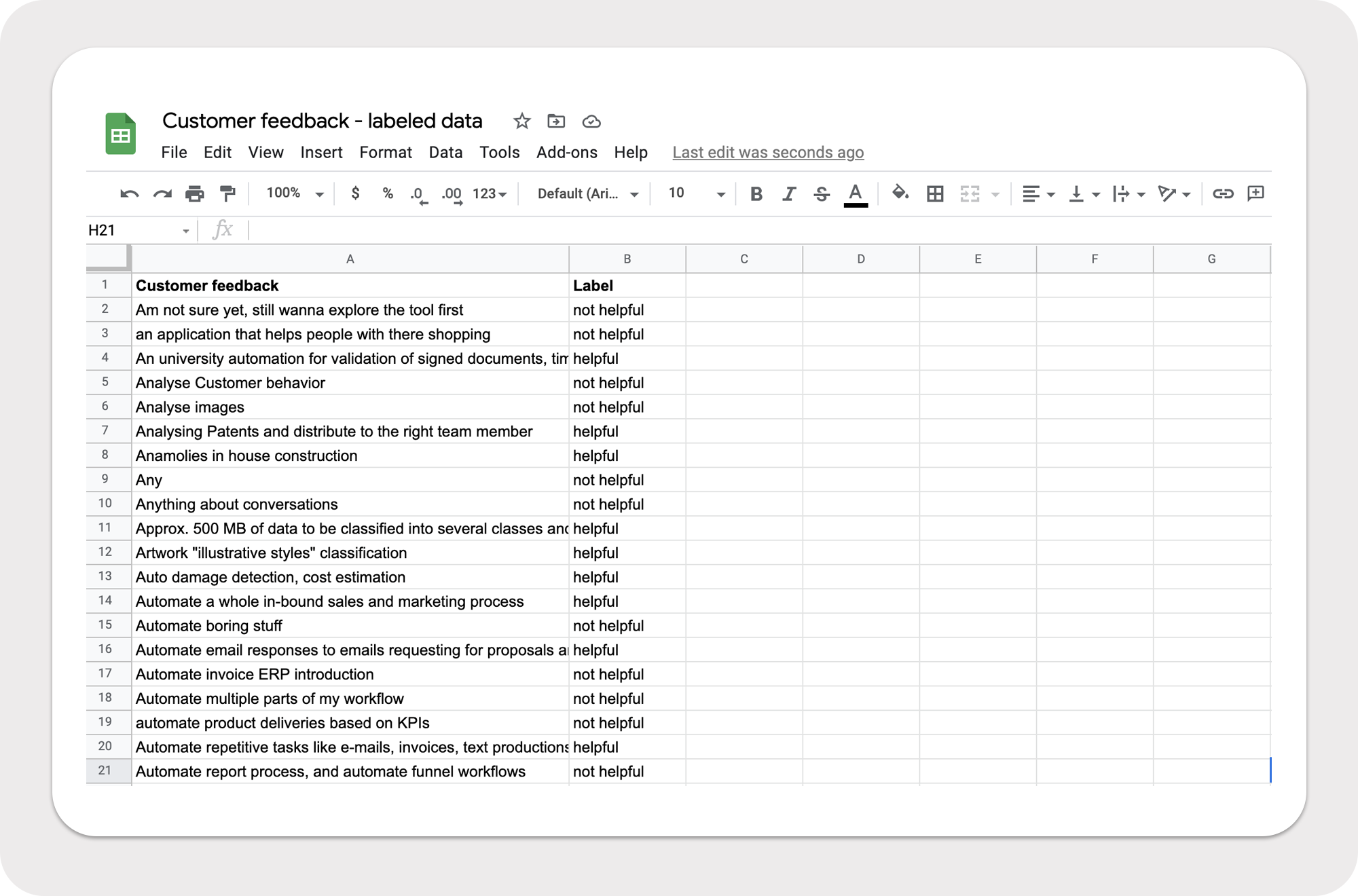 Import labeled data into Levity from Google Sheets or Excel