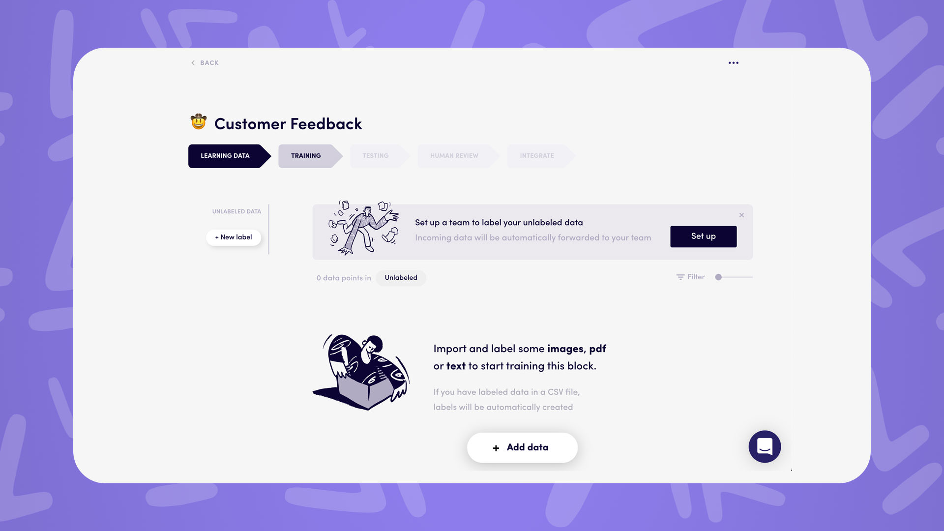 how to process customer feedback responses using AI
