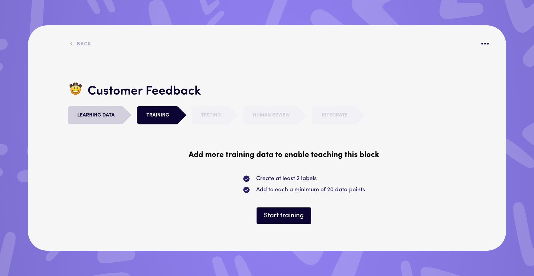start training Levity's AI on your data