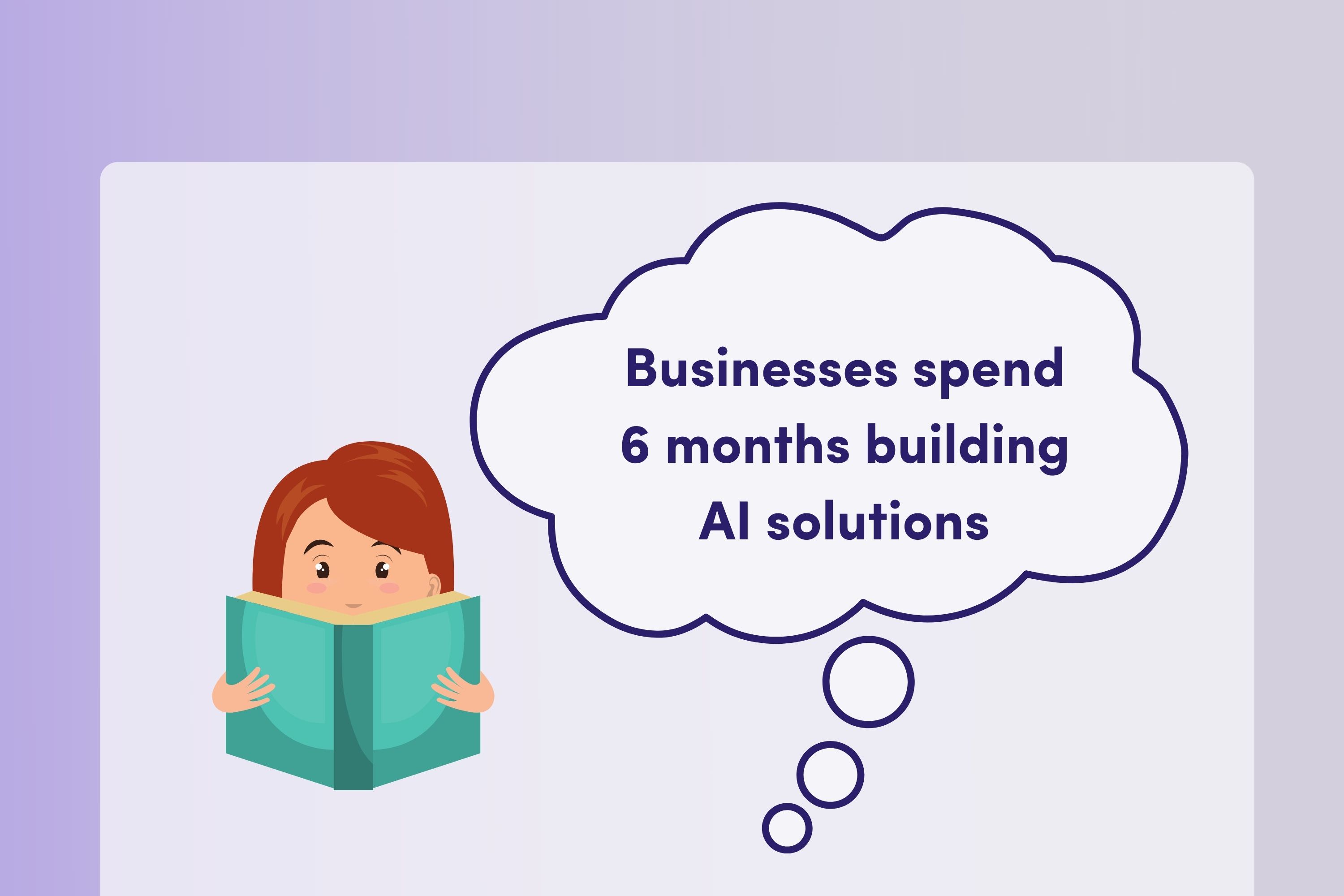 How long businesses spend implementing AI according to Dotscience