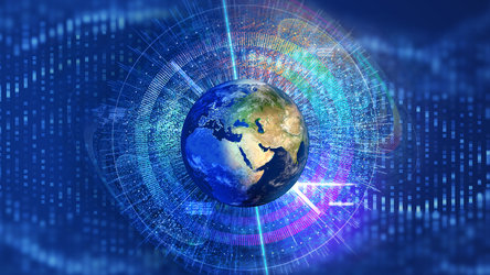 abstract earth and data image