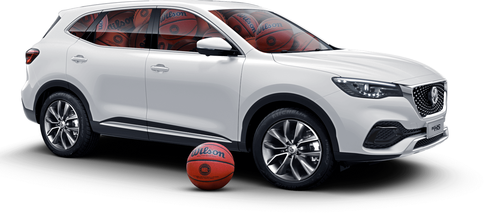 White MG car