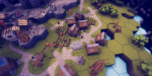 Village scene with Ambient Occlusion effect