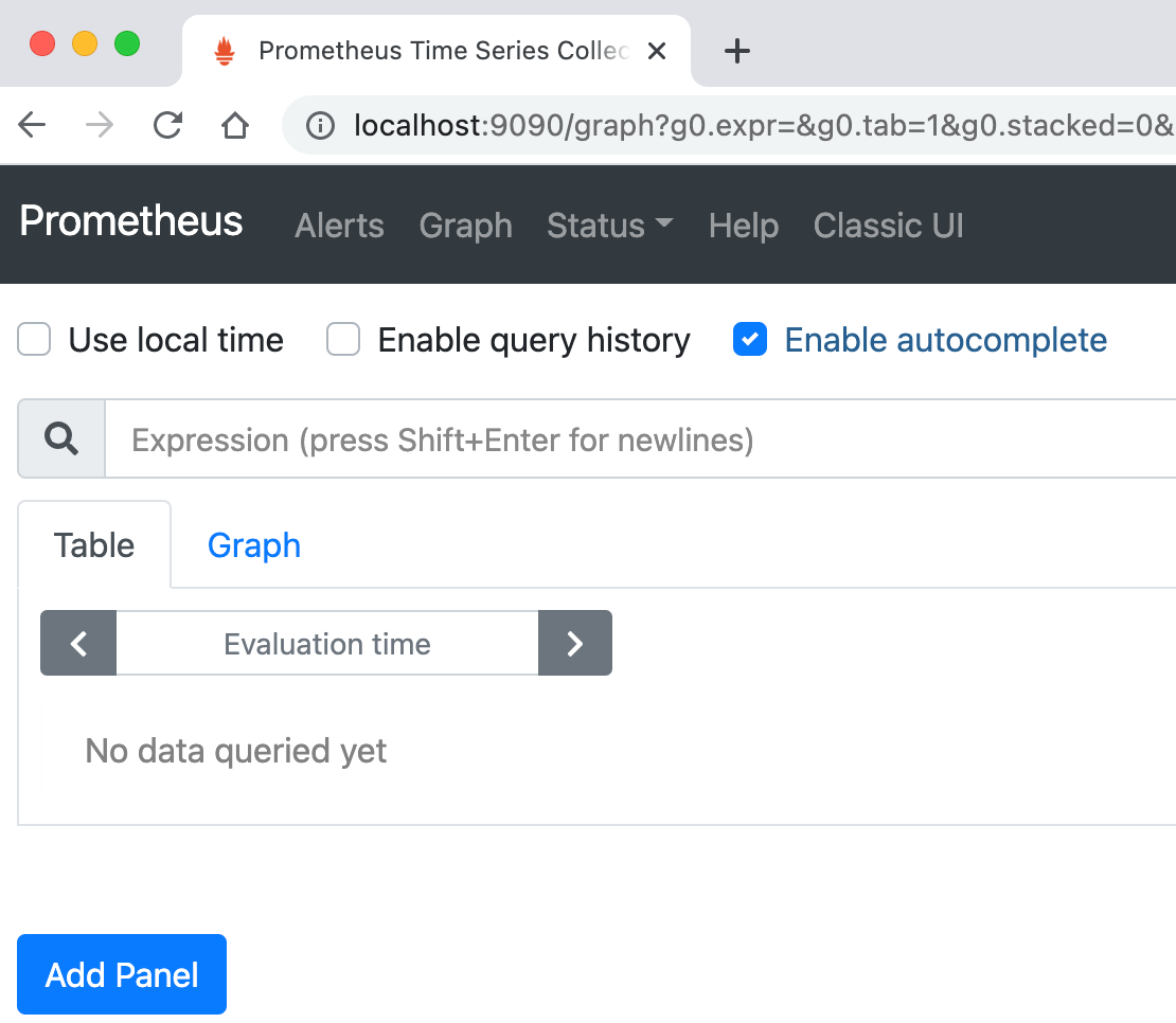 Prometheus console