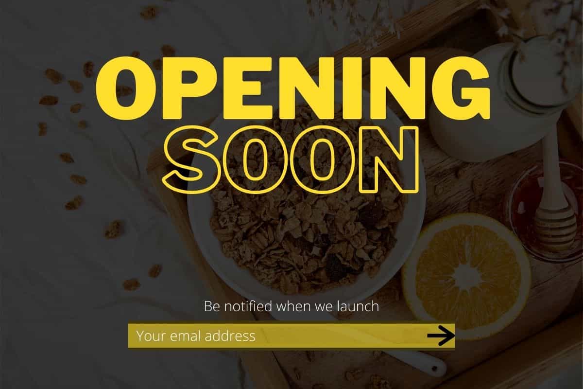 An example opening soon page