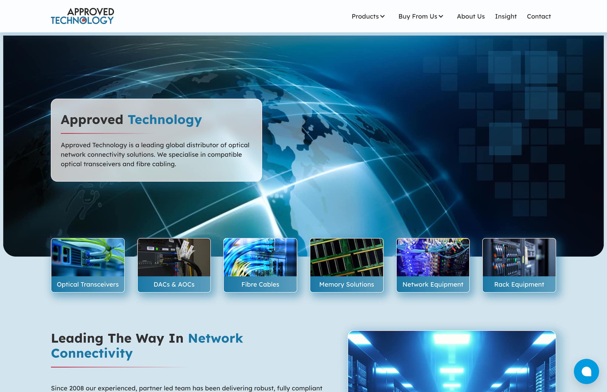 A view of the Approved Technology home page