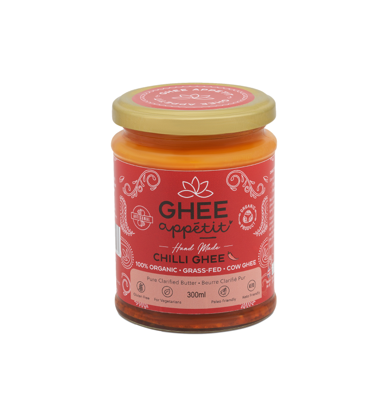 Chilli Ghee Organic Grass Fed Cow Ghee Ghee Appétit