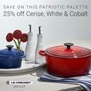 red white and blue le creuset dutch ovens and accesories