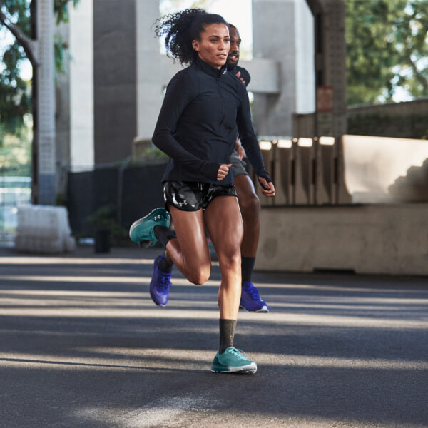 Runner wearing Under Armour running clothes