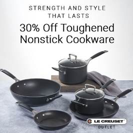 Le Creuset toughened non-stick cookware