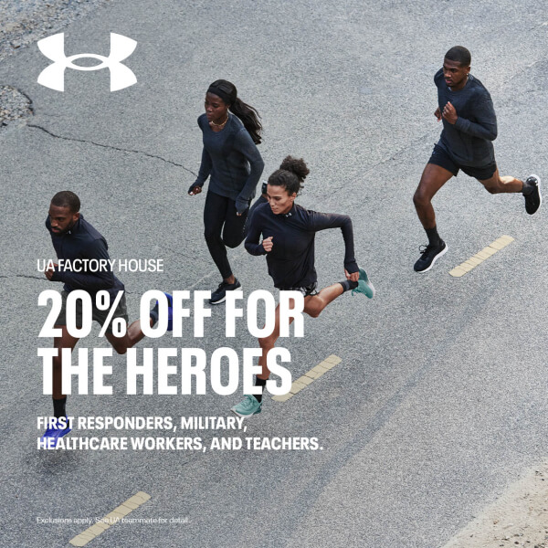 20% off for the heroes at your local UA Factory House sale image