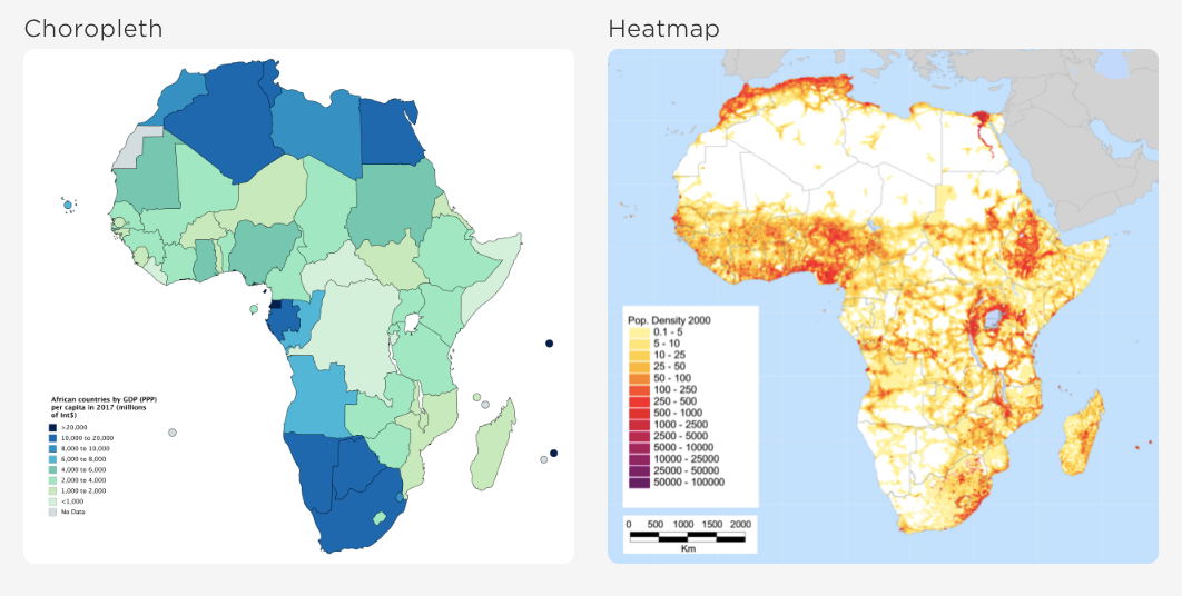Heatmaps vs Choropleths