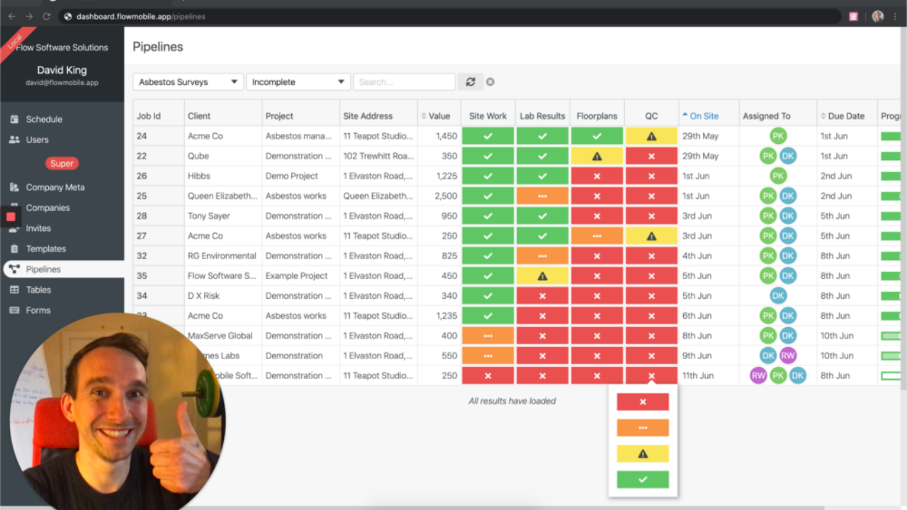 Manage Your Jobs With Pipelines Flow Mobile Surveying