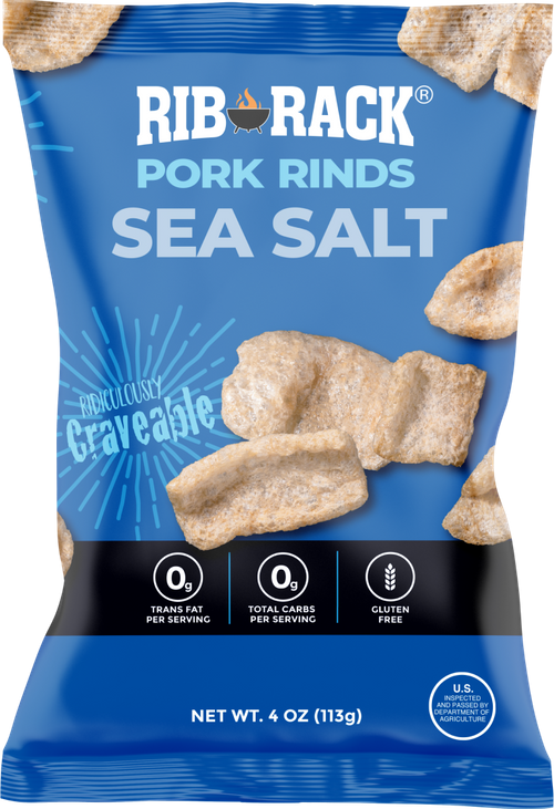 Rib Rack BBQ Sea Salt Pork Rinds