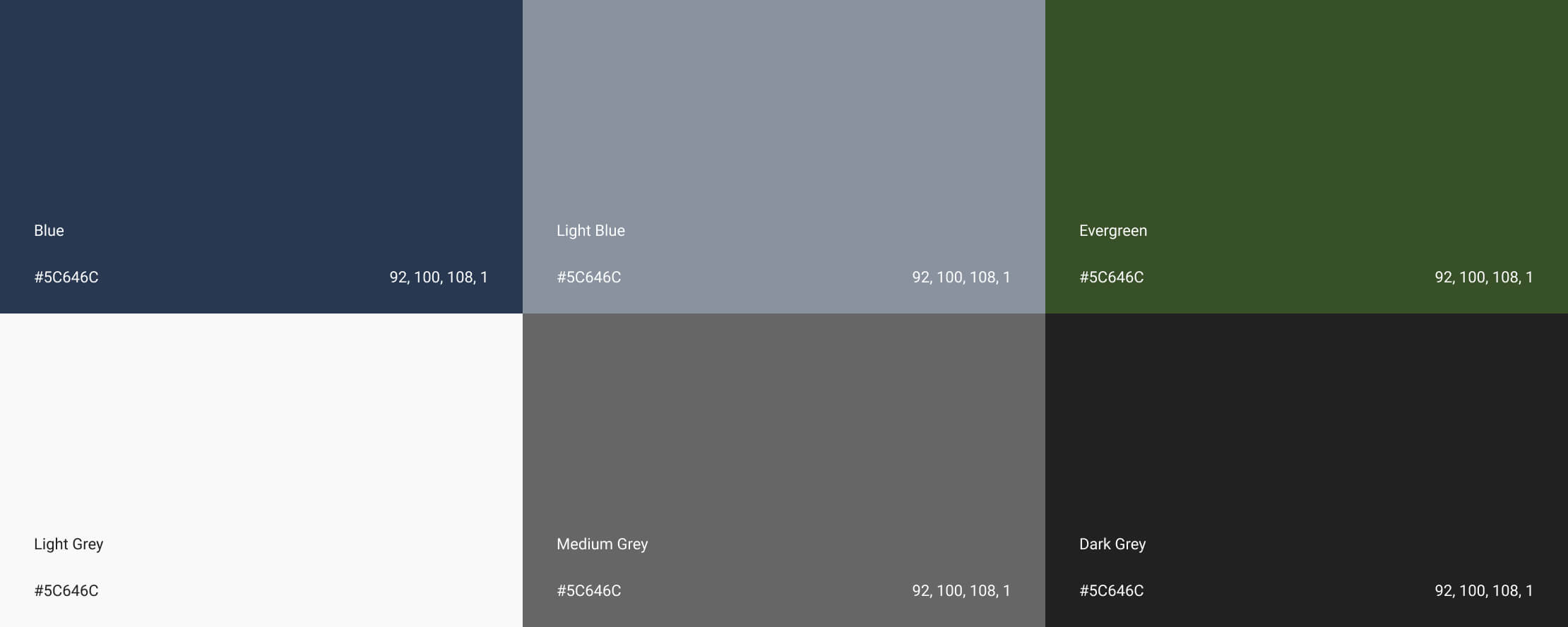 Swatch of Continental Floral Green's brand colors.