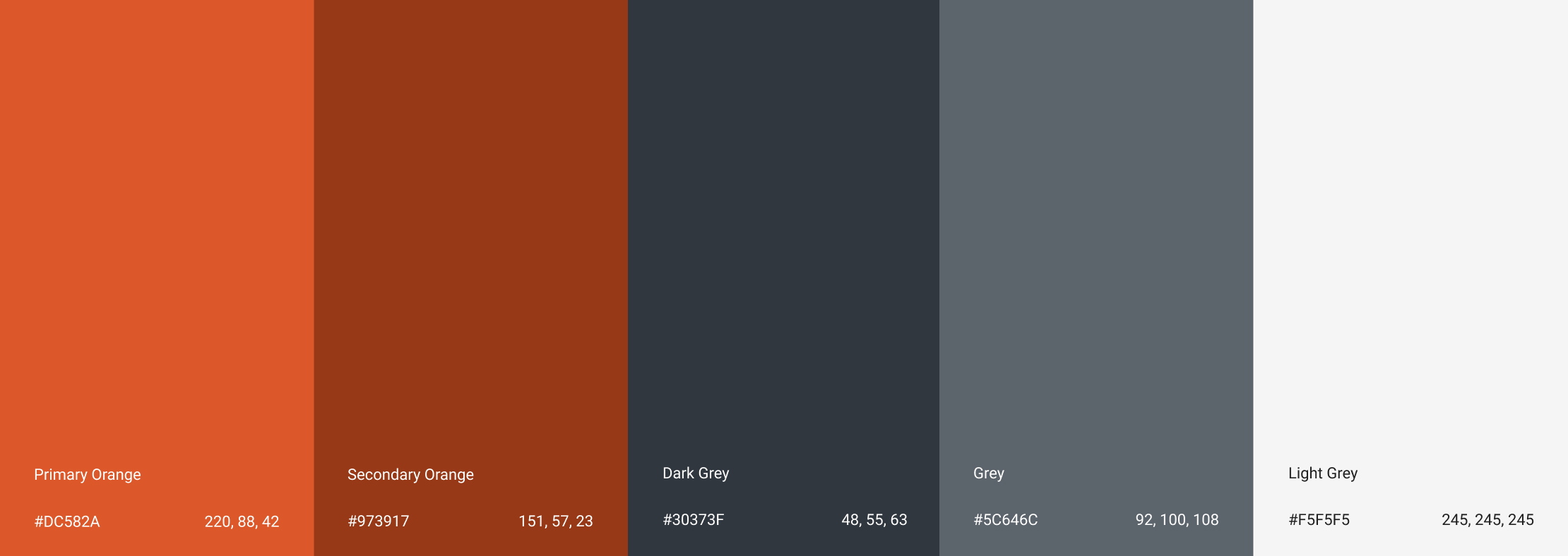 Swatch of Triad Manufacturing's brand colors.