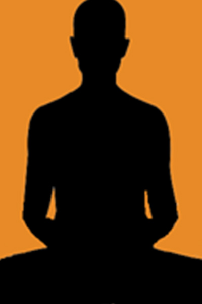 Buddha meditating black and white photo