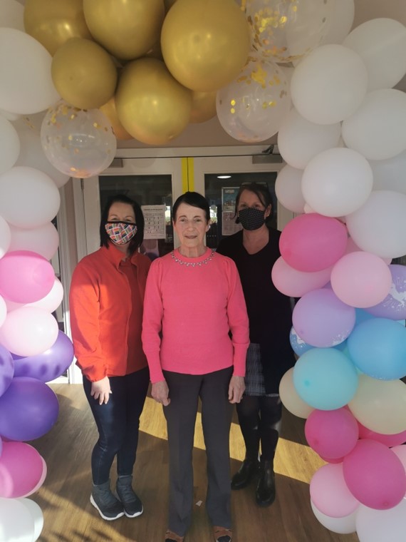 Meadow View Care Home back first visitors Kathryn Homes