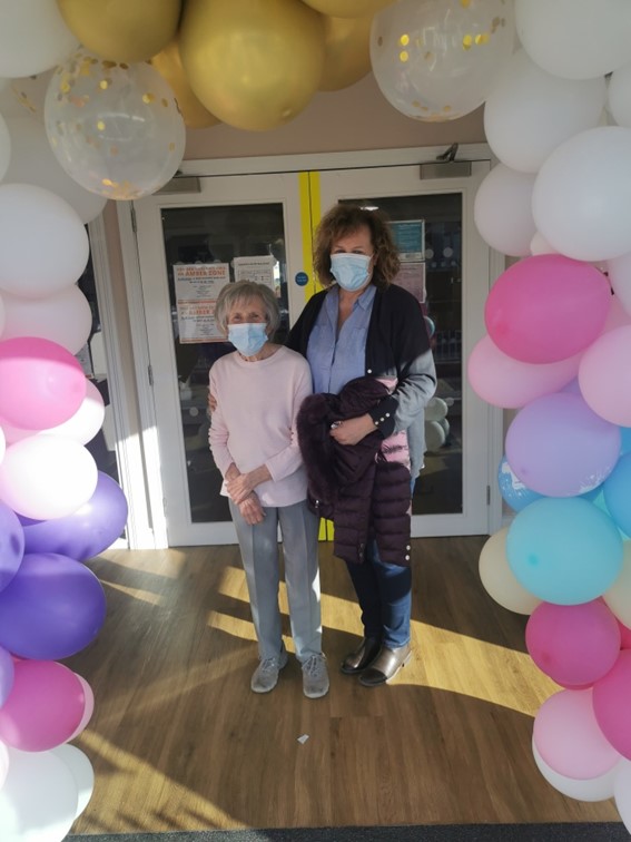 Meadow View Care Home back first visitors Kathryn Homes