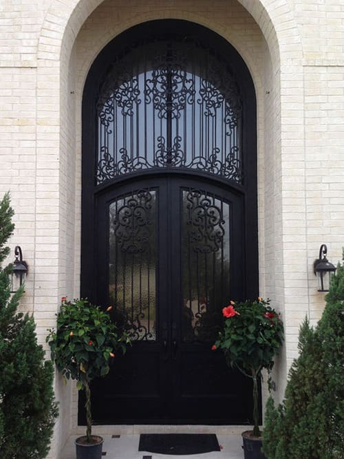 Custom Wrought Iron Door Units Houston © 2020 Amador Iron Works