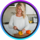 Haley Hughes cutting vegetables