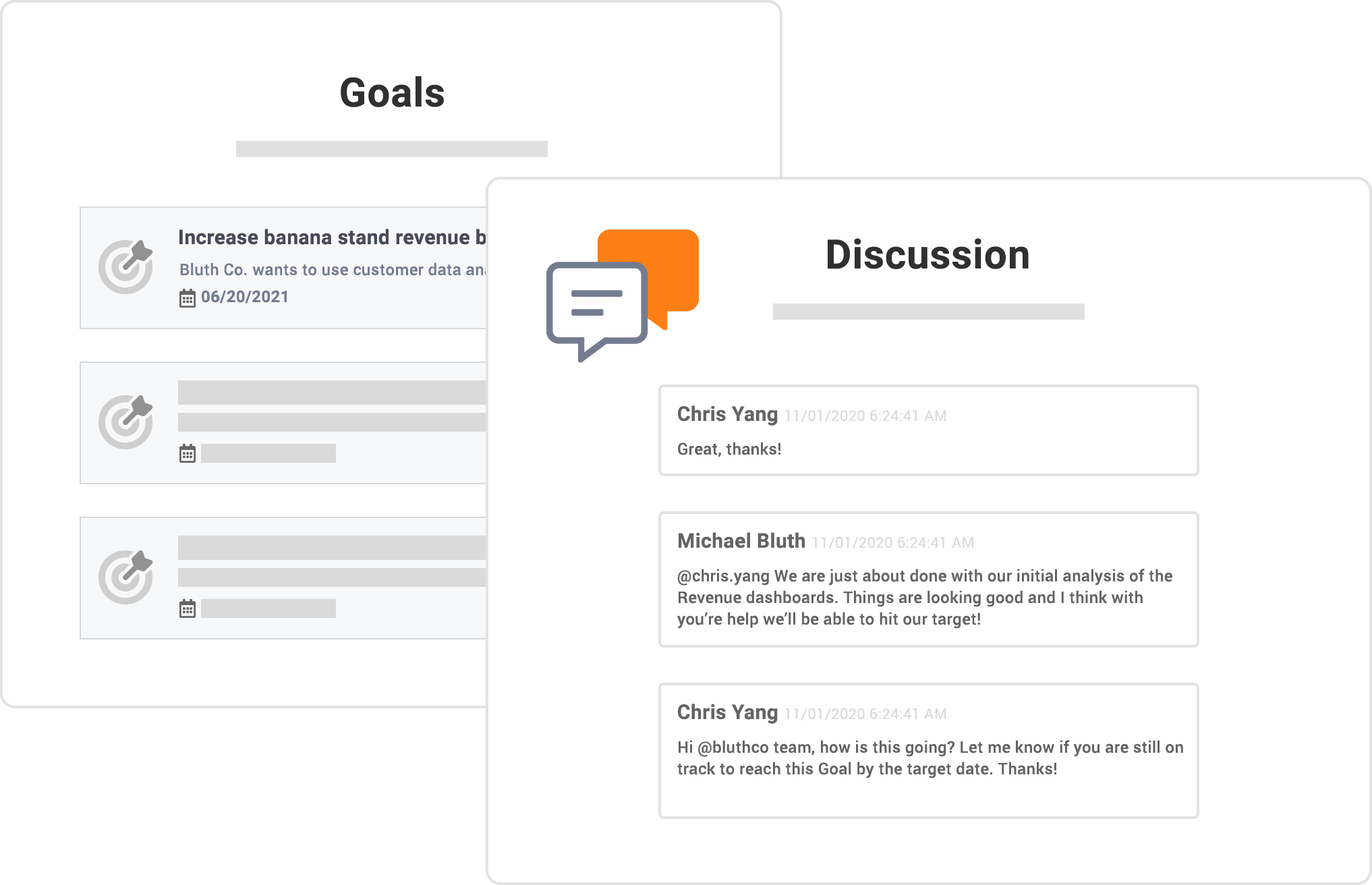 Screenshot of shared plans feature