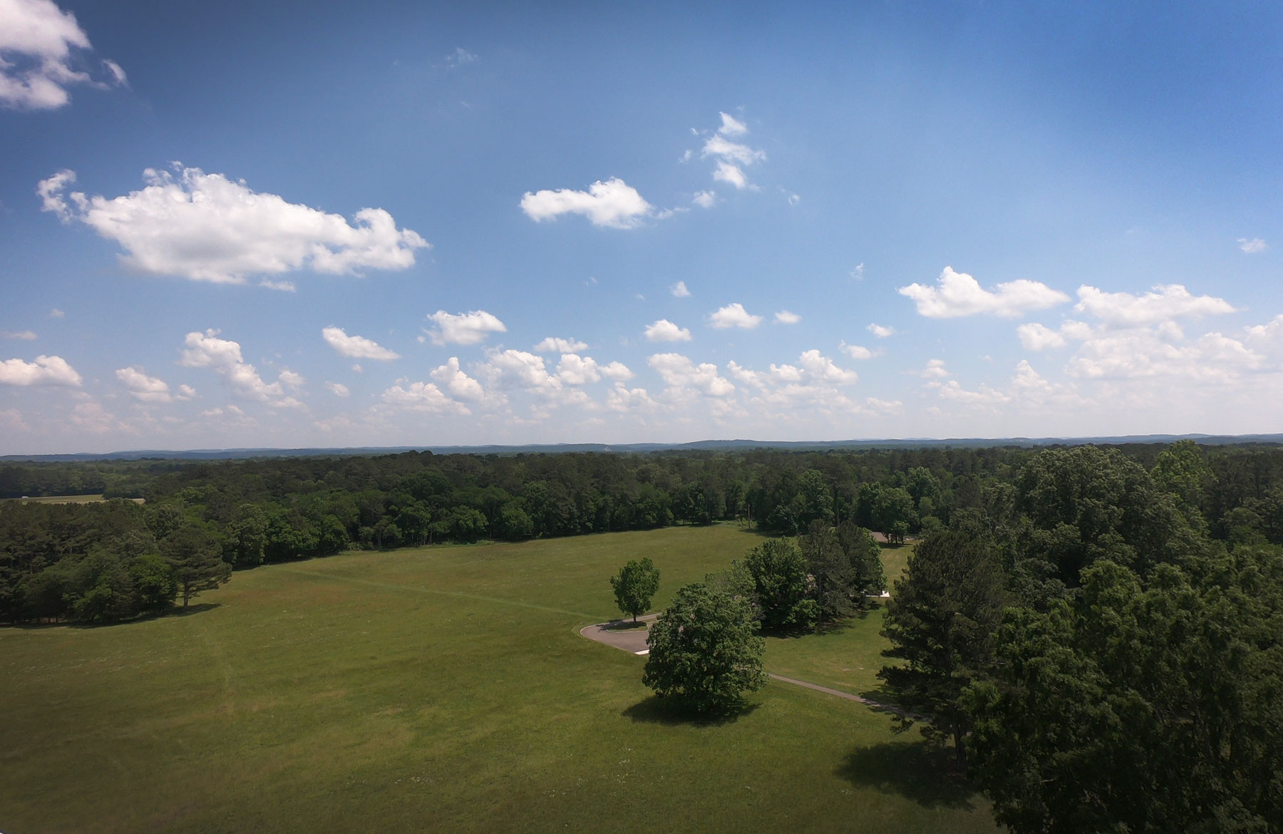 view from the top of the Wilder Brigade Monument Monument at Chickamauga and Chattanooga National Military Park, Georgia