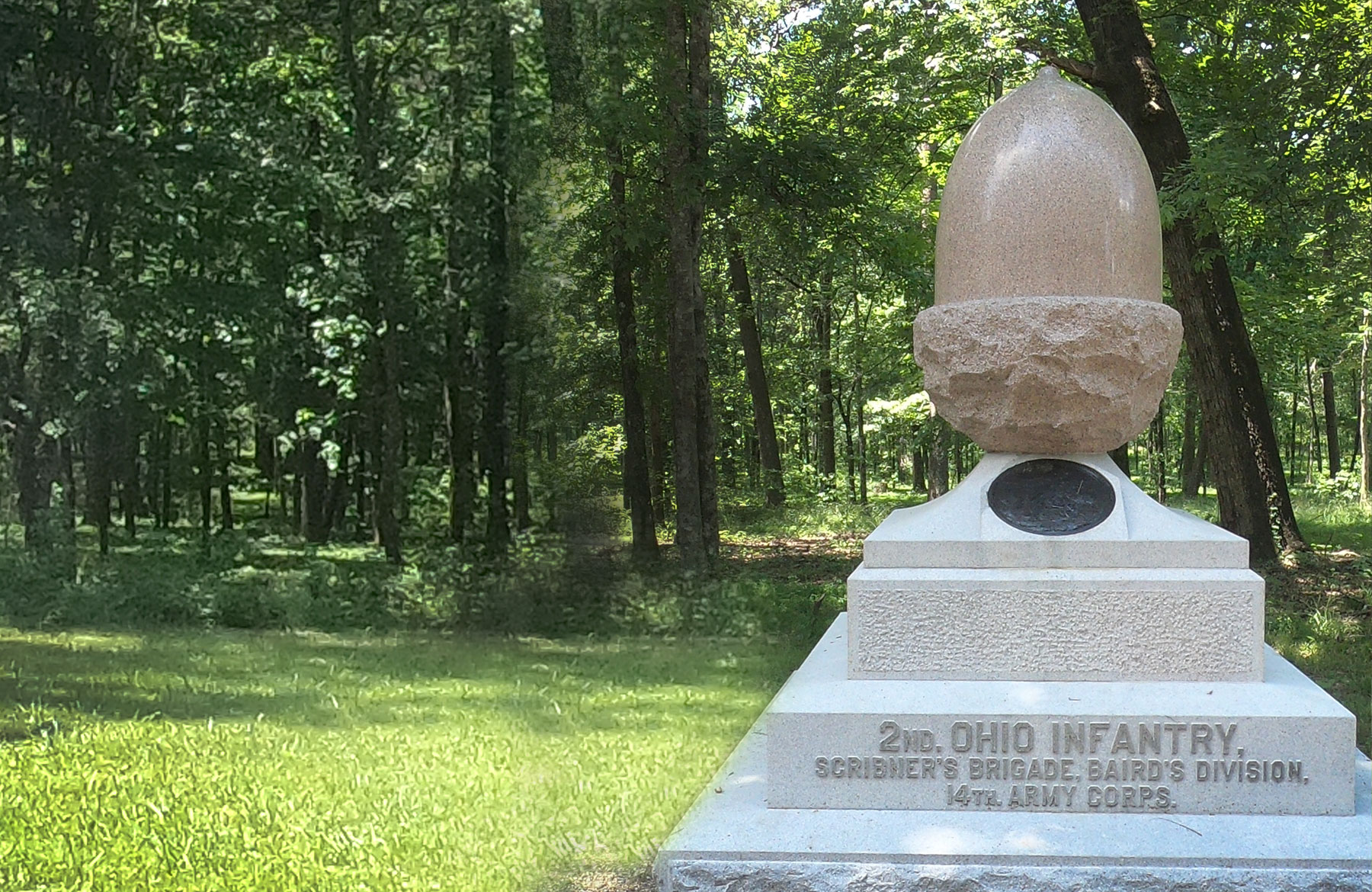 Acorn monument of Ohio Infantry Monument at Chickamauga and Chattanooga National Military Park, Georgia