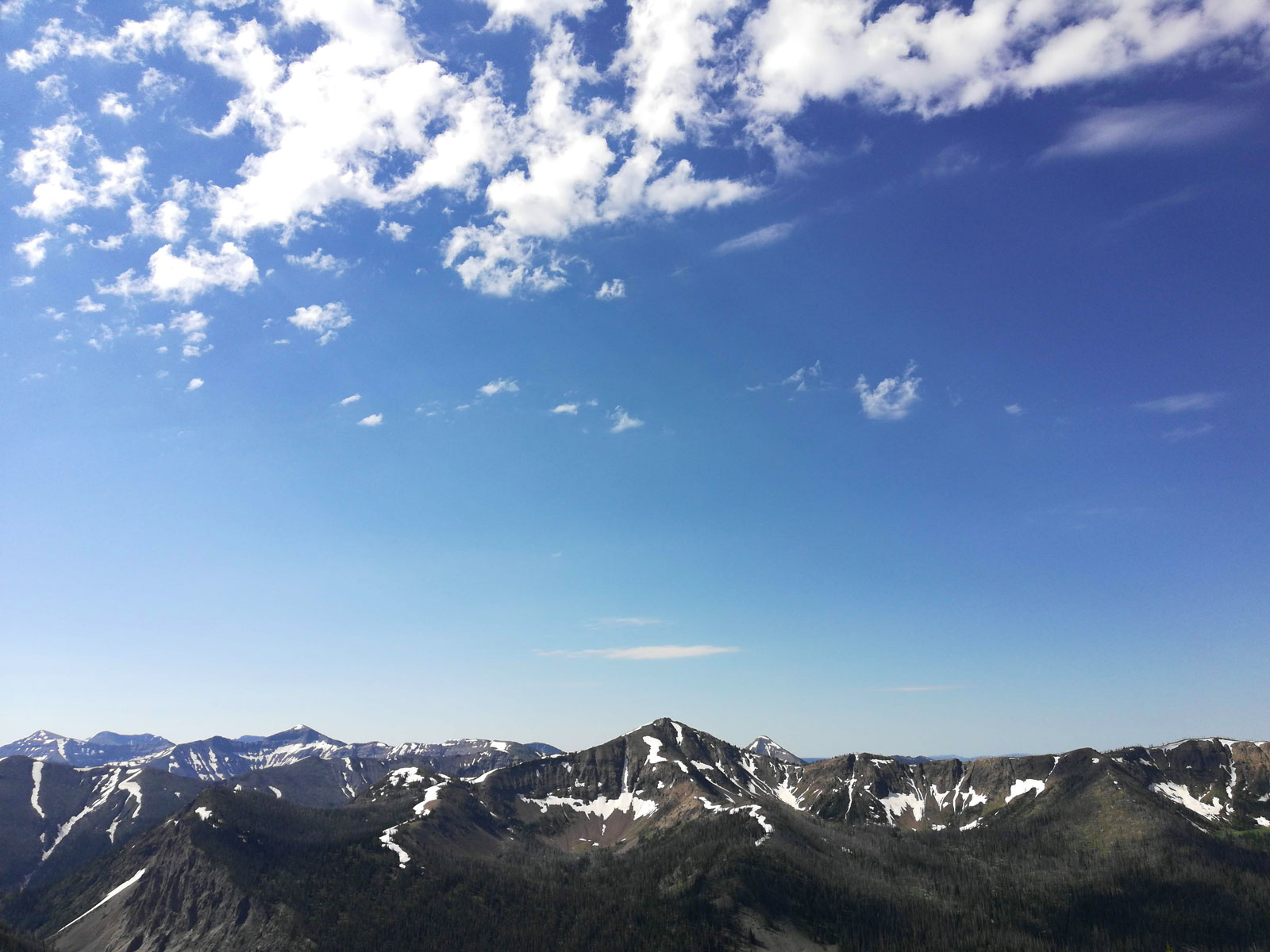 View from the top of Avalanche Peak in Yellowstone National Park