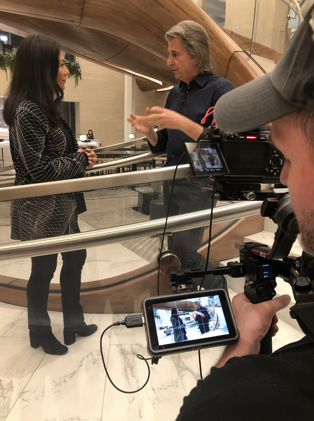 Ilene Shaw interviewing David Rockwell for Season 1 of New York By Design: Architecture