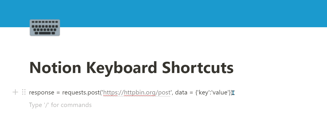 Notion keyboard shortcut for turning text to in-line code