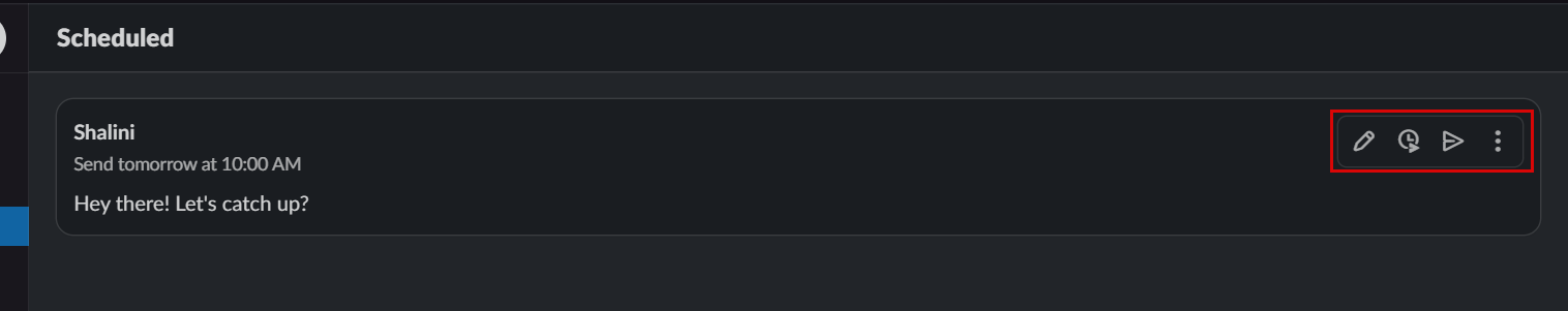 Edit, reschedule, send, save to drafts, cancel or delete scheduled messages