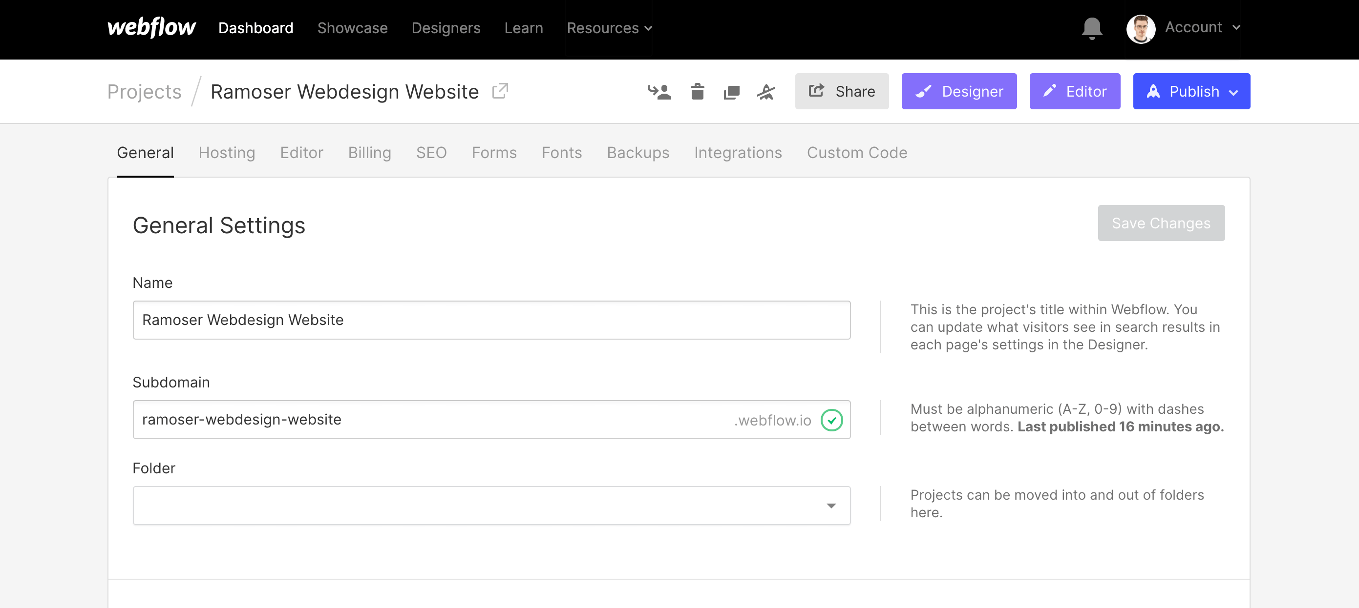 screenshot-webflow-einstellungen