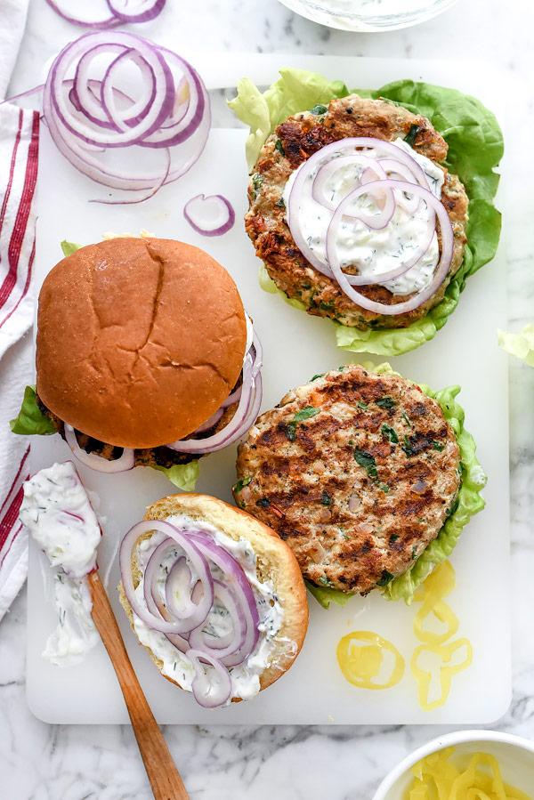 CrossFit Soda City Macro Monday Recipe - Greek Turkey Burgers with Tzatziki Sauce