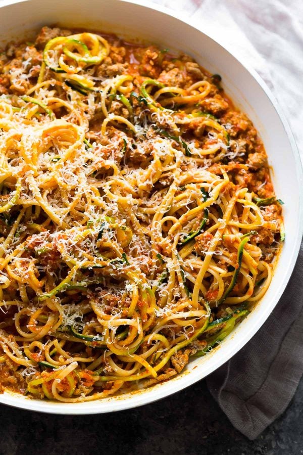 CrossFit Soda City Macro Monday Recipe - Ground Turkey Pasta with Roasted Red Pepper Sauce