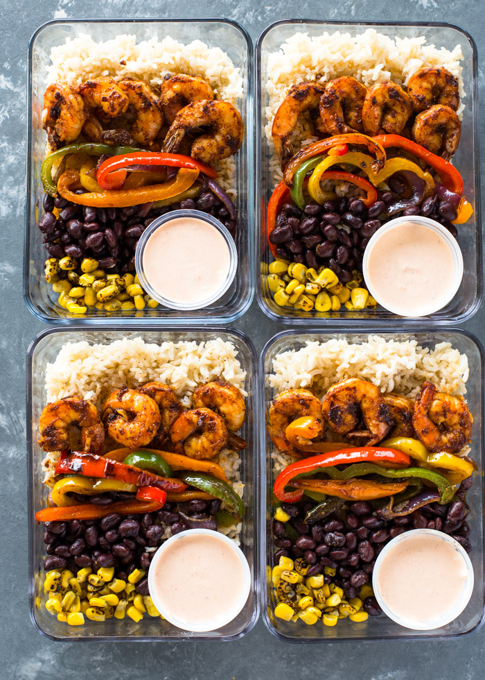 CrossFit Soda City Macro Monday Recipe - Spicy Blackened Shrimp Burrito Bowls