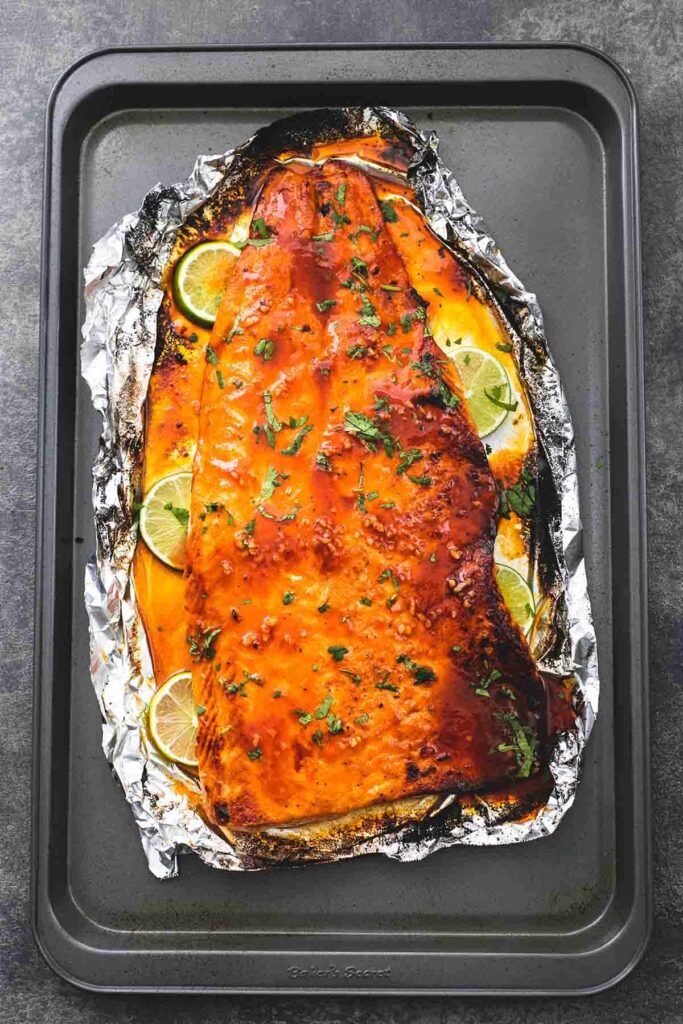 CrossFit Soda City Macro Monday Recipe - Baked Honey Sriracha Lime Salmon