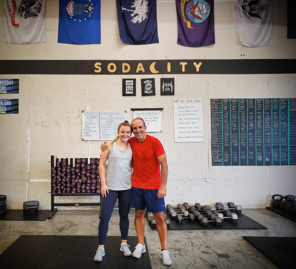 CrossFit Soda City Member Gillian B. and father Gottfried