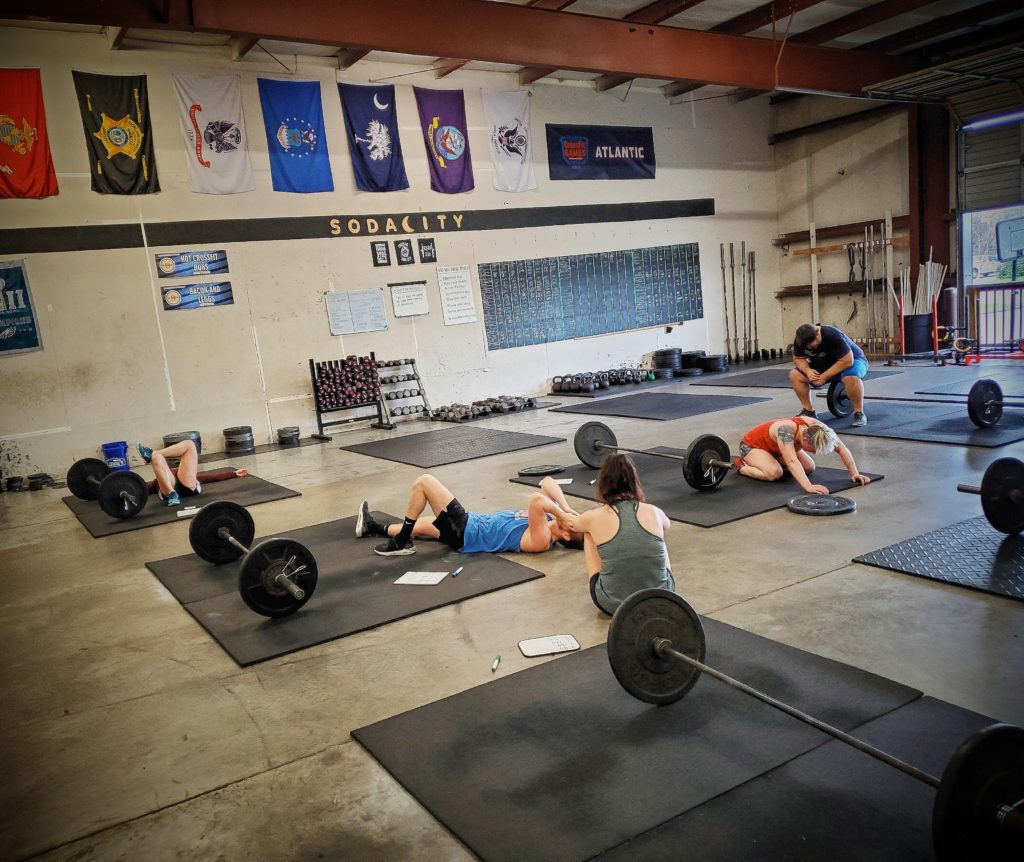 CrossFit Soda City Members post WOD