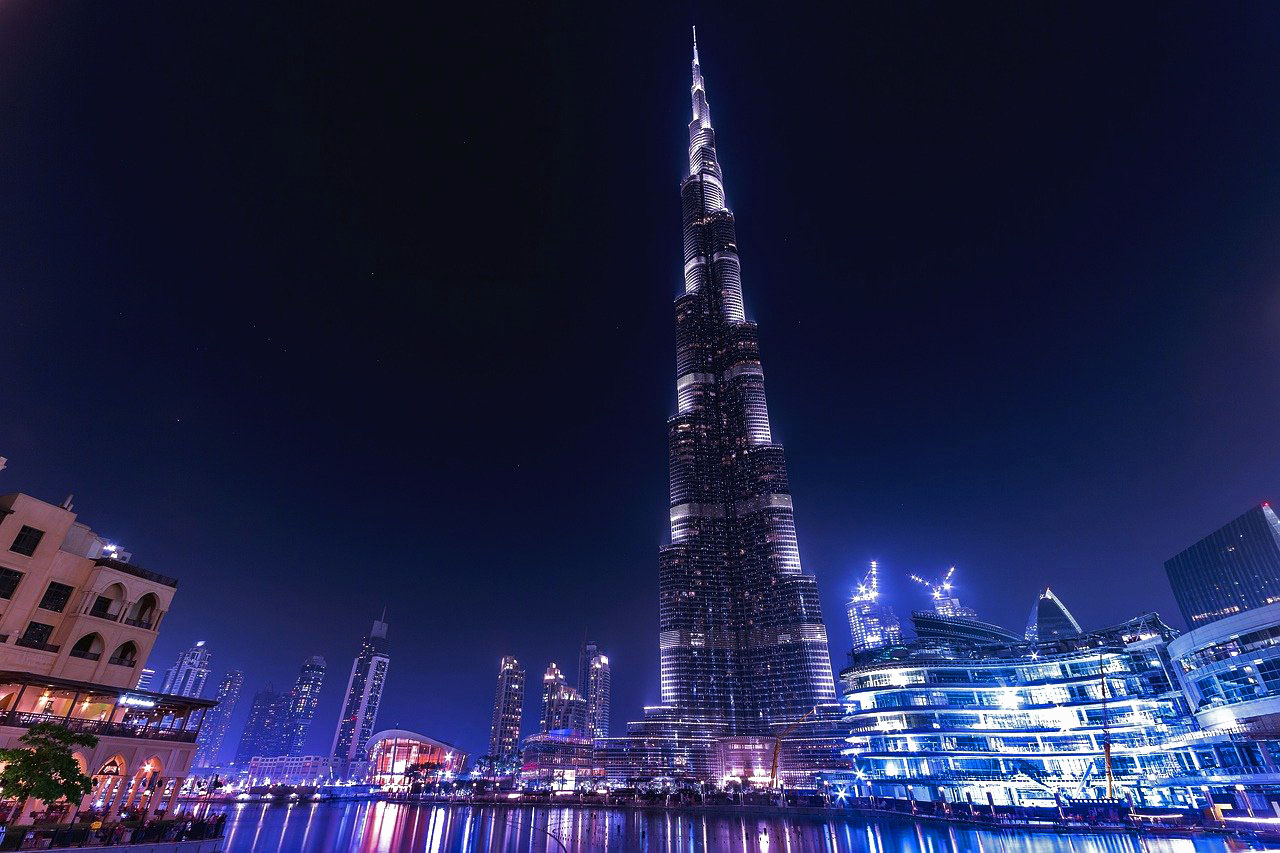 O prédio mais alto do mundo: Burj Khalifa, Emirados Árabes Unidos