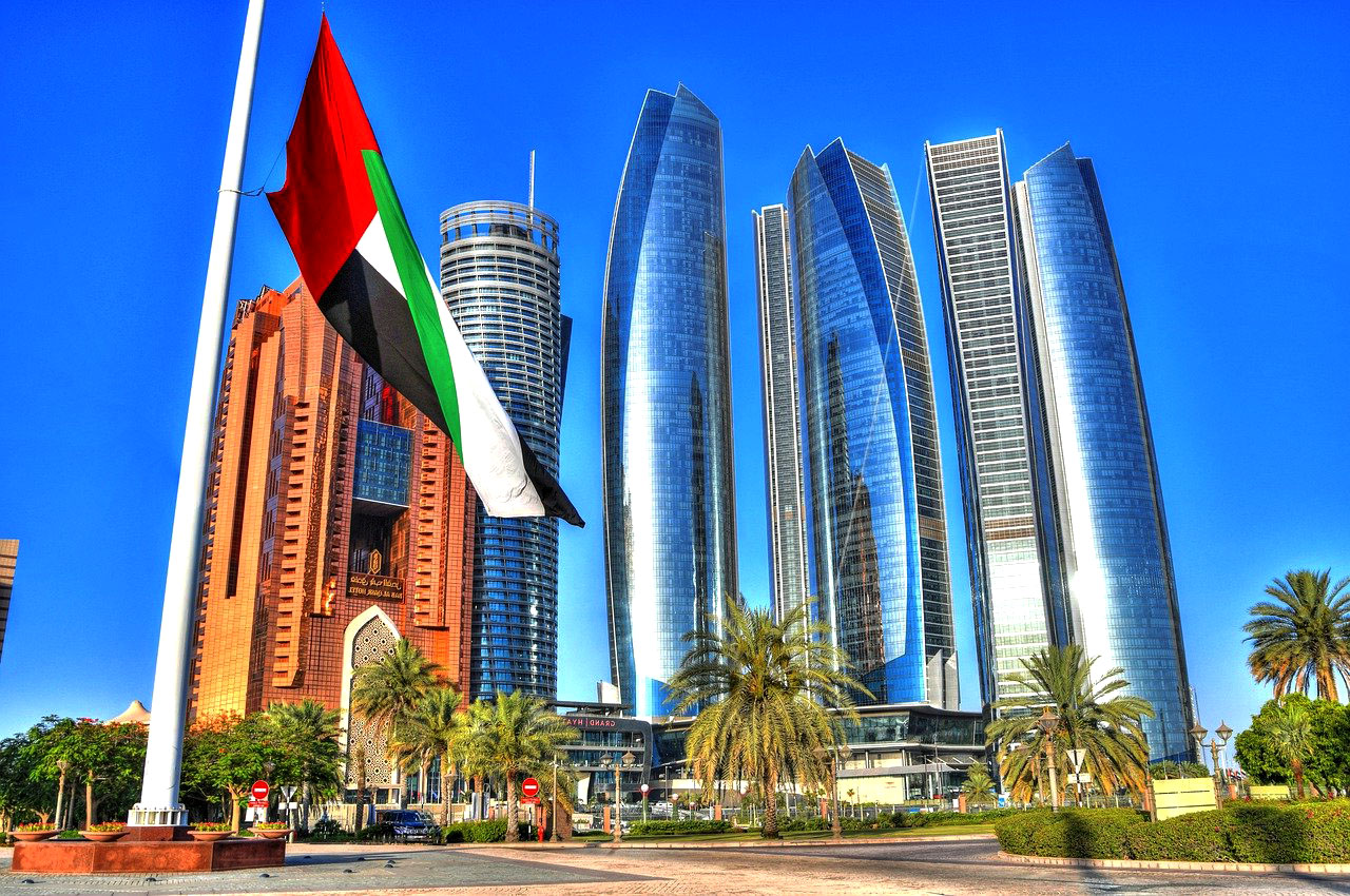 Imagem da cidade de Abu Dhabi nos Emirados Árabes Unidos