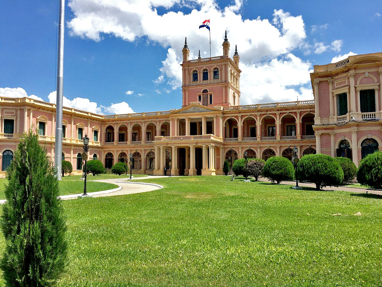 Imagem do palácio presidencial de Assunção, Paraguai