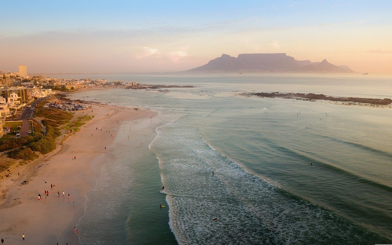 Imagem da Praia de Clifton na África do sul