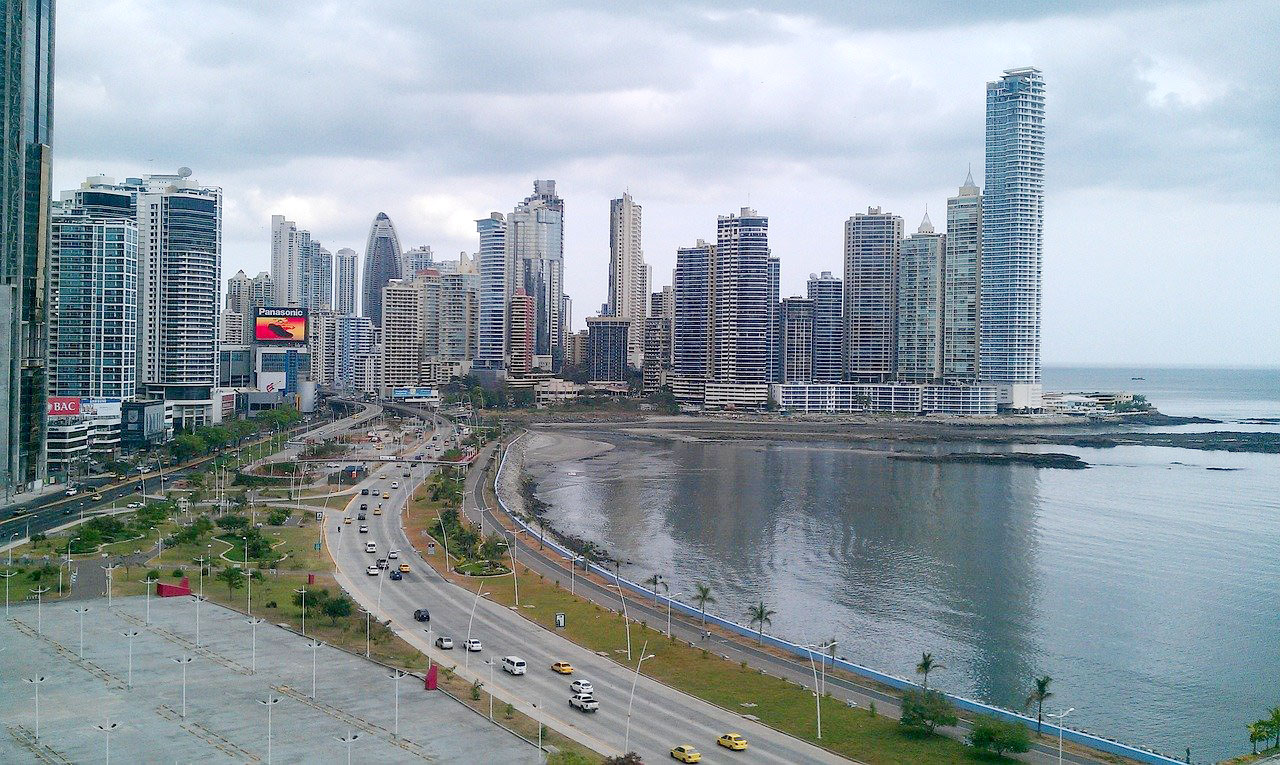 Imagem da baia da cidade do Panamá