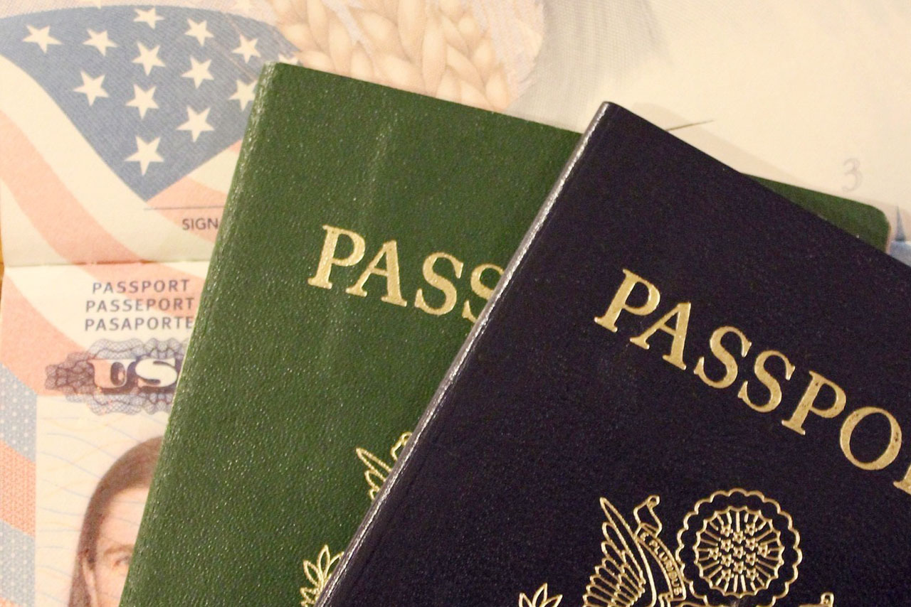 Imagem de passaportes americanos