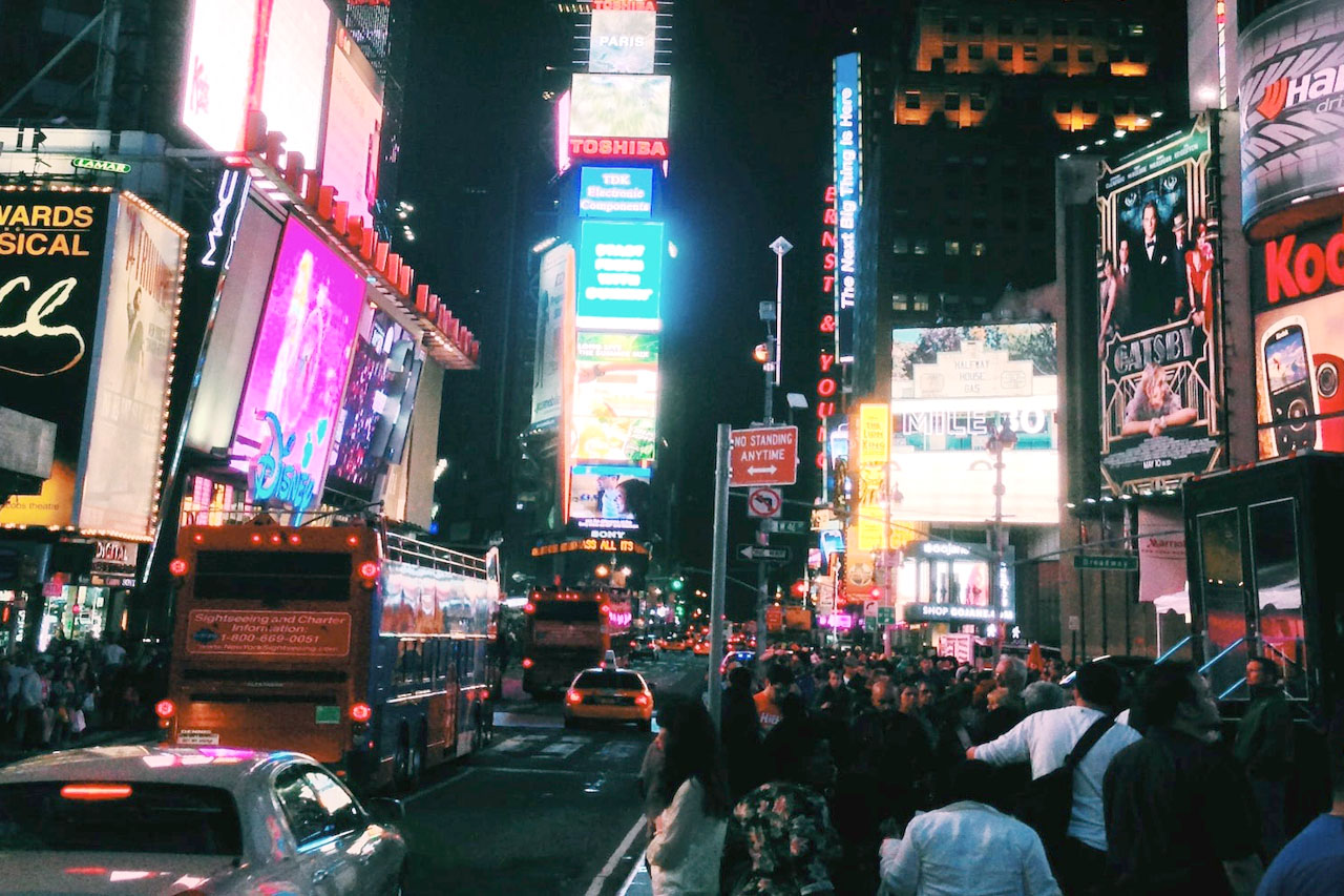 Imagem da Times Square nos Estados Unidos