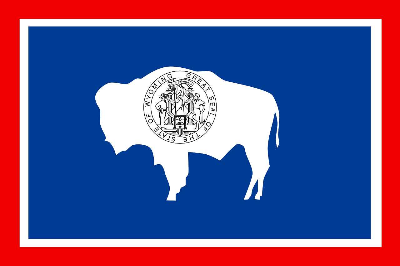 Imagem da bandeira do estado estadunidense de Wyoming