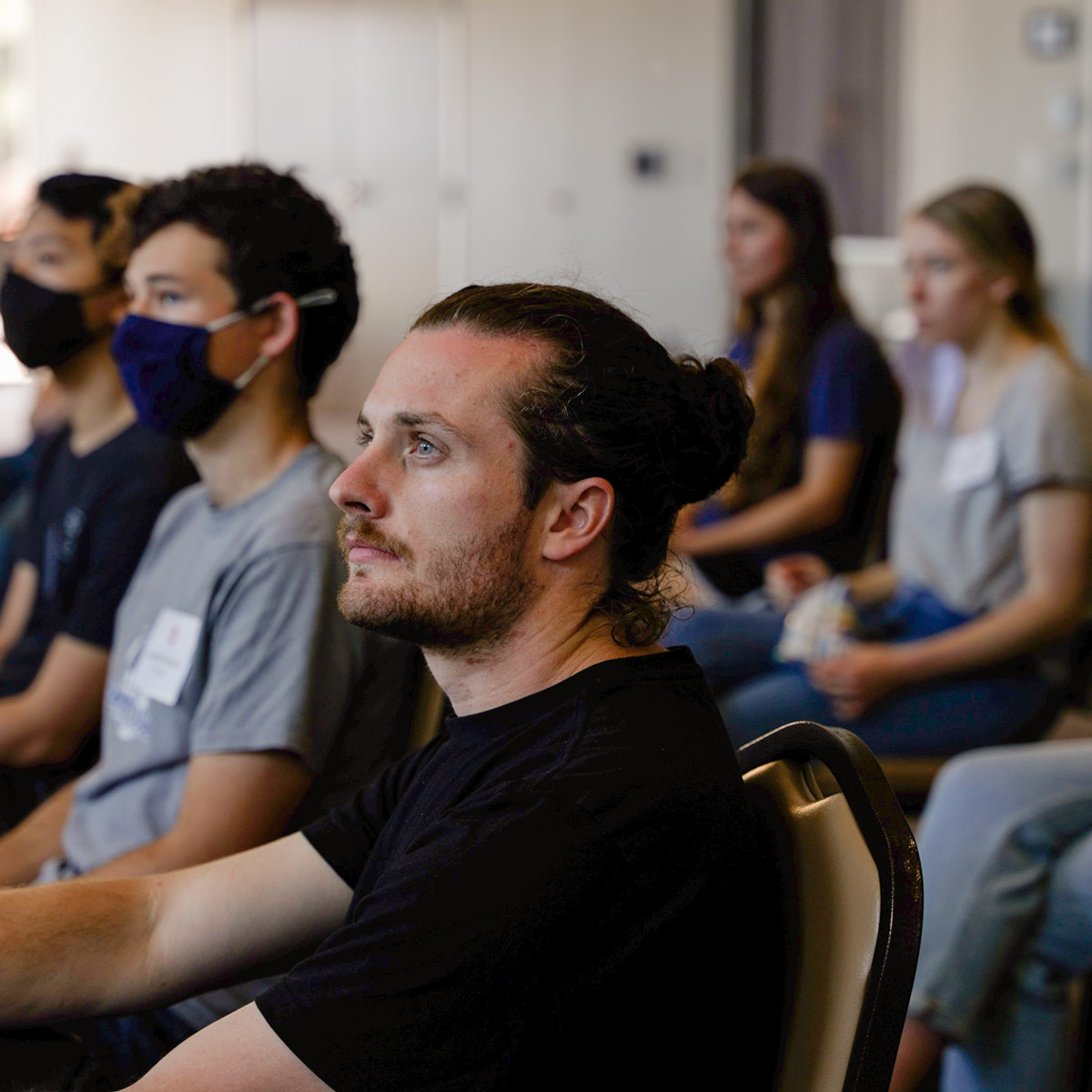 Orientation - Man focused on speaker during Edge Orientation