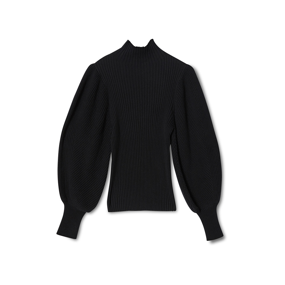 BASSIKE BALLOON SLEEVE TURTLENECK KNIT 